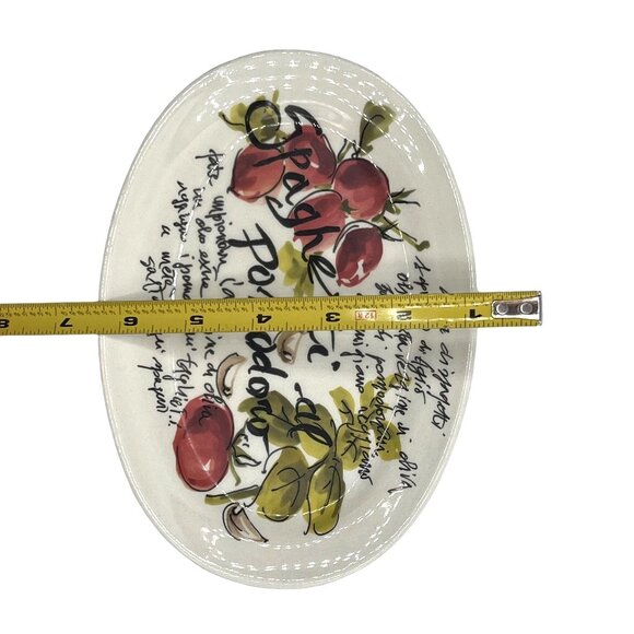 Etti d' Arte Hand-painted Antipasti Serving Dish Made in Italy ""etti pomodoro" - Picture 2 of 10